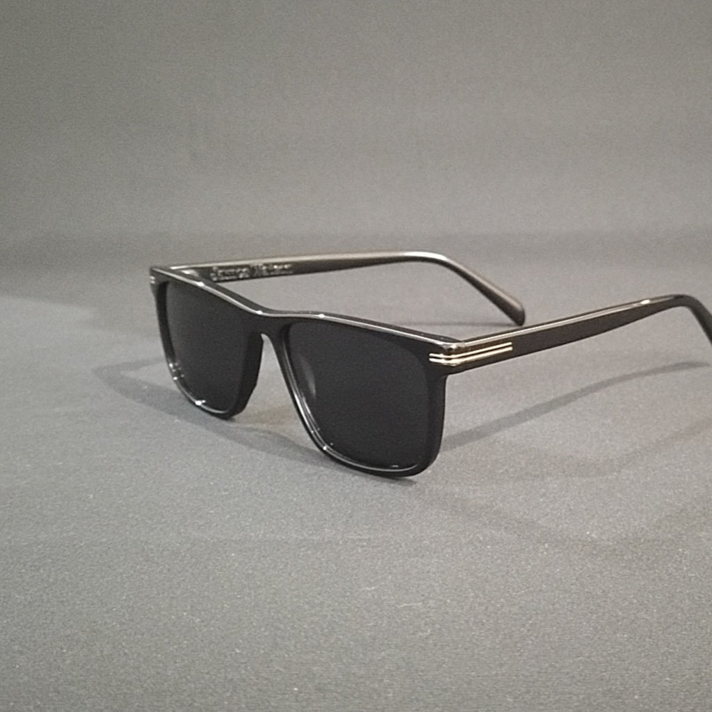 James Watson Wayfarer Sunglasses - Midnight Black