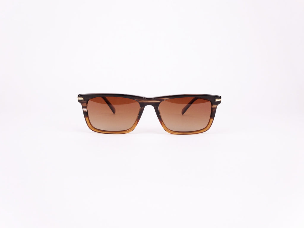 James Watson Modern Wayfarer - Eucalyptus Brown - Polarised