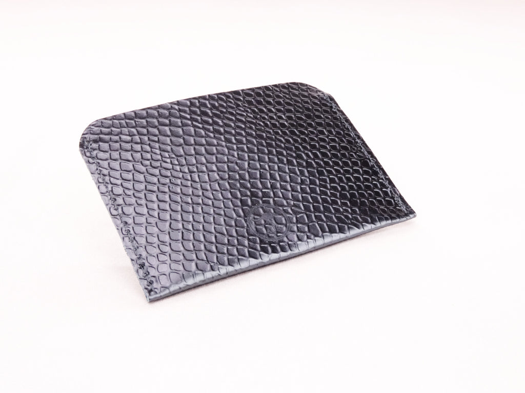 Pocket Wallet - Black Gloss Reptile *2left