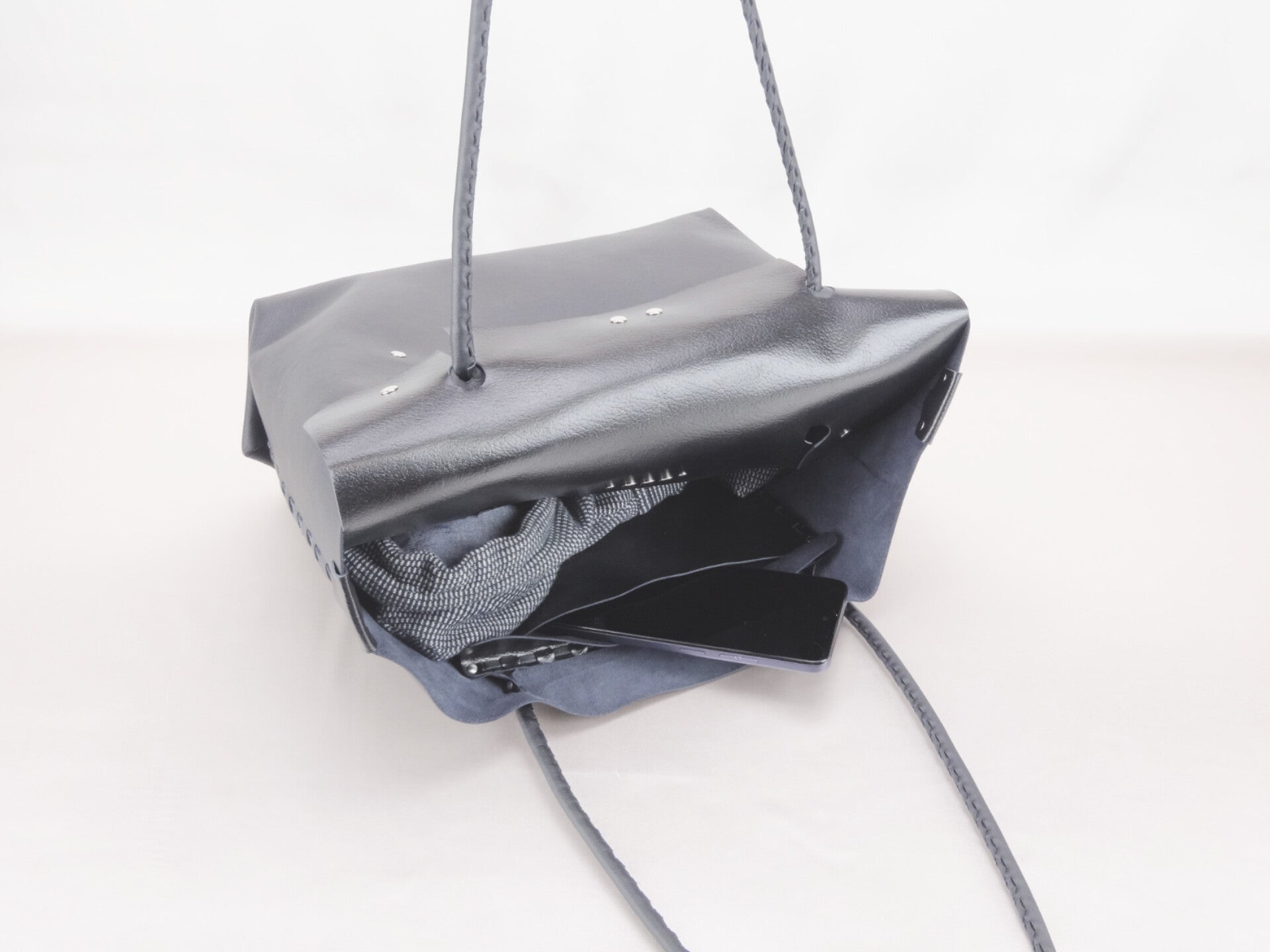 James Watson Soft Satchel - Matte Black